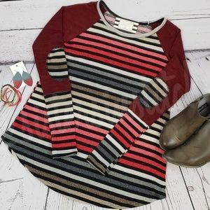 Striped Glitter Top